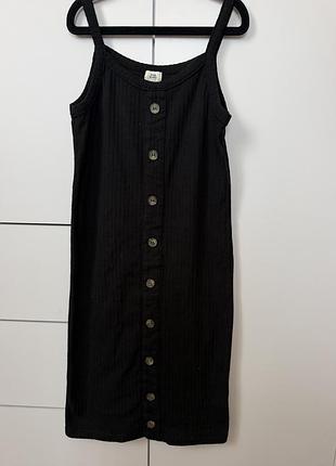 Чорний сарафан в рубчик river island, на 7-8 років