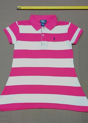Плечи 35 см polo ralph lauren size м( 10-12) в полоску поло  
100% cotton  made in guatemala