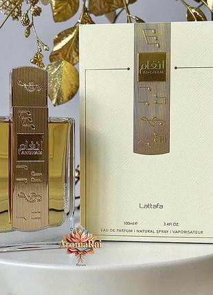 Унисекс парфюмированная вода lattafa angham edp (латтафа ангам) 100 мл гурманские сладкие пряные стойкие шлейфовые