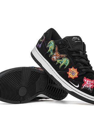 Nike sb dunk low neckface кросівки натуральна замша