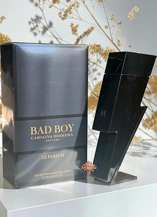 Мужской парфюм carolina herrera bad boy le parfum (каролина эррера бед бой ле парфюм) 100 мл кожаные пряные свежие стойкие шлейфов