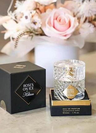 🌹 качественная парфюмированная вода унисекс kilian roses on ice (килиан roses on ice) 50 мл стойкий свежый древесно-пряный аромат