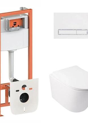Готовое решение qtap для ванной комнаты: подвесной унитаз swan ultra quiet 485 x 360 x 320 + комплект инсталляции nest 4 в 1
