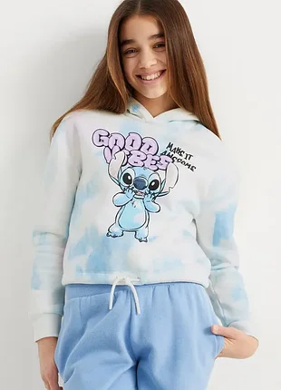 🎀 утепленное худи для девочки со сточем | stitch | c&amp;a
