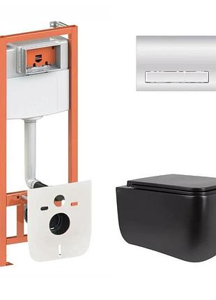 Готовое решение qtap для ванной комнаты: подвесной унитаз gemini ultra quiet 530 х 365 х 373 + комплект инсталляции nest 4 в 1