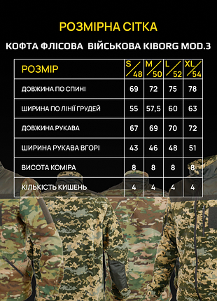 Военная кофта флисовая мультикам mod. 3 10