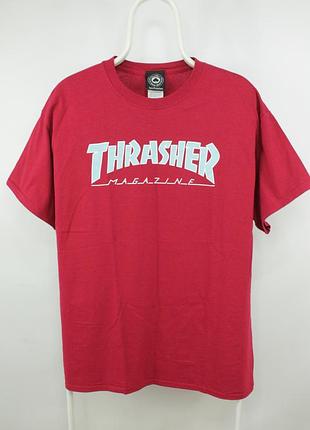Якісна бавовняна футболка thrasher red flame t-shirt men’s
