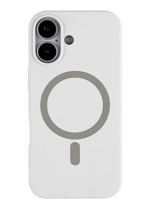 Чохол силіконовий glow silicone case з magsafe для iphone 17 захист камери білий