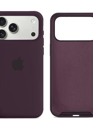 Чехол силиконовый silicone case full size для iphone 17 pro max с микрофиброй внутри защитный elderberry