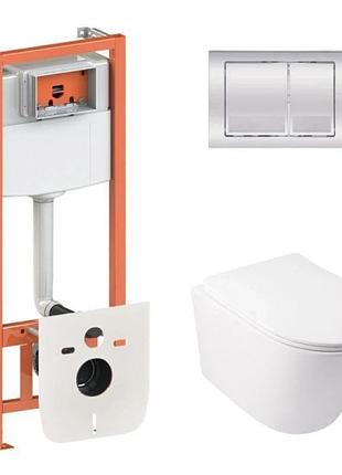 Готовое решение qtap для ванной комнаты: подвесной унитаз swan ultra quiet 485 x 360 x 320 + комплект инсталляции nest 4 в 1