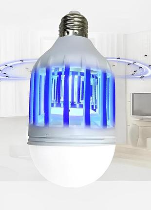 Лампочка отпугиватель от комаров zapplight and ly-577, светодиодная лампа уничтожитель насекомых