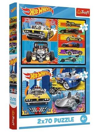 Пазли - 2в1 70 елм. - 34442 "hot wheels" trefl