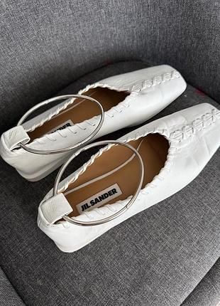Шкіряні сліпени jil sander. ідеальний стан. розпродаж гардеробу