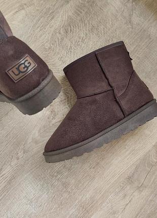 Шоколадні уги черевики чоботи сапоги ugg уггі угі зимові теплі