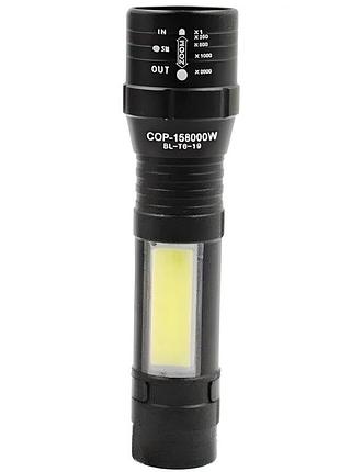 Ліхтарик bl-19-t6 акумуляторний led для кемпінгу та прогулянок із фокусуванням usb-заряджання водонепроникний