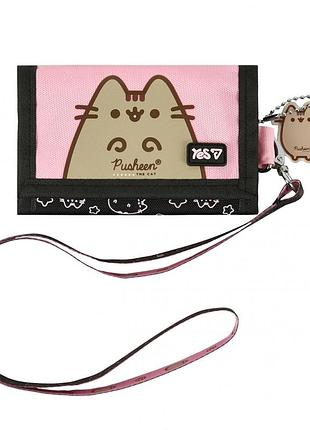 Детский кошелек на липучке для девочки розовый yes pusheen ws-2 533807 детские кошельки для школьника на молнии текстиль