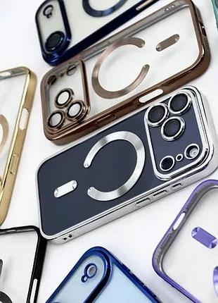 Чохол shining camera magsafe for iphone 11 pro silver 4