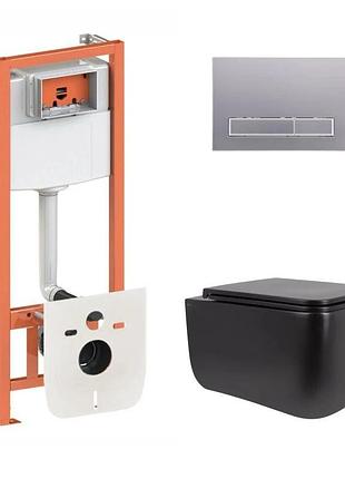 Готове рішення qtap для ванної кімнати: підвісний унітаз gemini ultra quiet 530 х 365 х 373 + комплект інсталяції nest 4 в 1