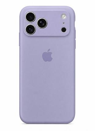 Чохол силіконовий silicone case full size з мікрофіброю для iphone 17 pro max захист від пошкоджень lilac purple
