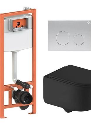 Готовое решение qtap для ванной комнаты: подвесной унитаз taurus ultra quiet 490 x 360 x 380 + комплект инсталляции nest 4 в 1