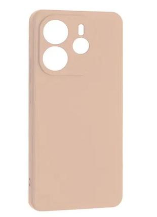 Чохол silicone case full for xiaomi redmi note 14 4g global version pink sand