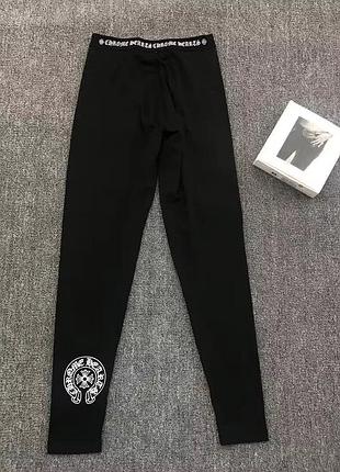 Лосіни chrome hearts чорні легінси хром хартс легинсы лосини лосины женские хром хертс