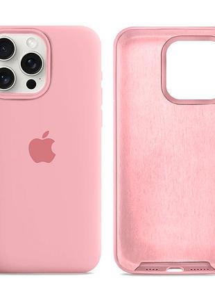 Чехол силиконовый silicone case full size для iphone 16 pro max защита от повреждений легкий 12.pink