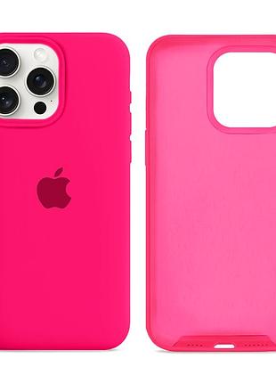 Чохол силіконовий silicone case full size для iphone 16 pro max з мікрофіброю всередині захисний 38.shiny pink