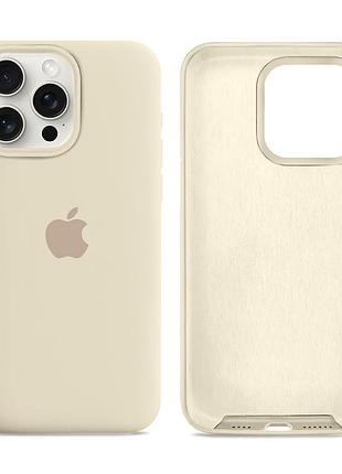 Чехол силиконовый silicone case full size для iphone 12 12 pro защита от потёртостей antique white