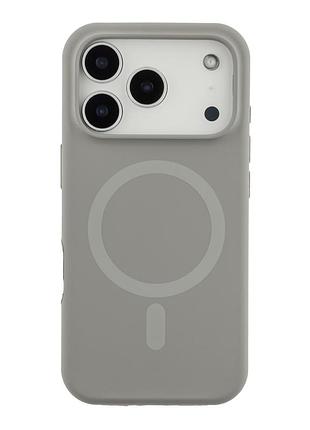 Чохол силіконовий glow case з magsafe для iphone 17 pro захист камери мікрофібра titanium grey