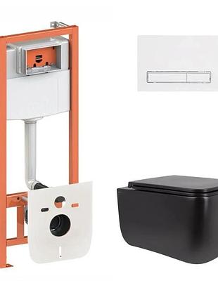 Готовое решение qtap для ванной комнаты: подвесной унитаз gemini ultra quiet 530 х 365 х 373 + комплект инсталляции nest 4 в 1