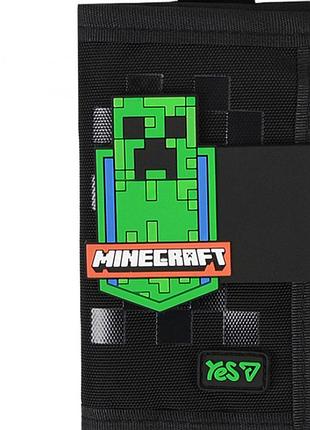 Детский кошелек на липучке для мальчиков черный minecraft yes 533811 детские кошельки майнкрафт на молнии текстиль