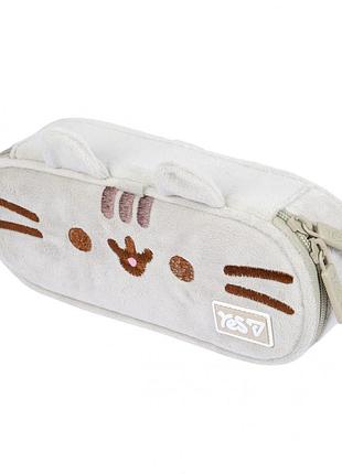 Шкільний пенал м'який yes pusheen ph-30 533757 пенали для дівчаток для школи на блискавці пенал пушин для дівчинки