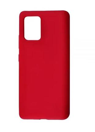 Чохол silicone case full for samsung s10 lite red
