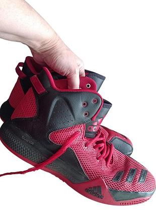 Кроссовки баскетбольные мужские adidas court fury 2016 красно-черные bounce, размер 422⁄3