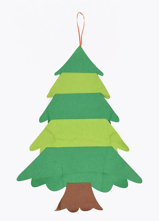 Детская рождественская елочка из фетра без игрушек chrismas free елочка на стену 95x70 см