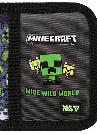 Детский кошелек на липучке для мальчиков minecraft yes 533820 детские кошельки майнкрафт на молнии текстиль серый