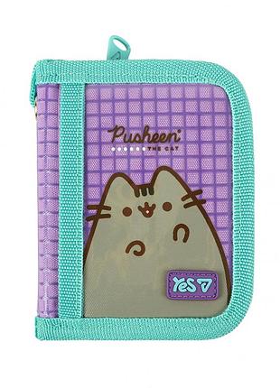Детский кошелек на липучке для девочки фиолетовый yes pusheen 533816 детские кошельки для школьника текстиль на молнии