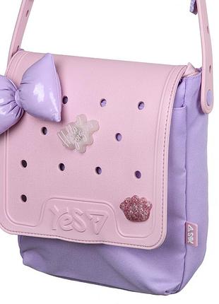 Дитяча сумка через плече для дівчаток yes charming 550531 фіолетова кросбоді малі дитячі сумочки для телефону