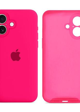 Чехол силиконовый silicone case full size с рамкой для iphone 17 защита от повреждений розовый 38.shiny pink