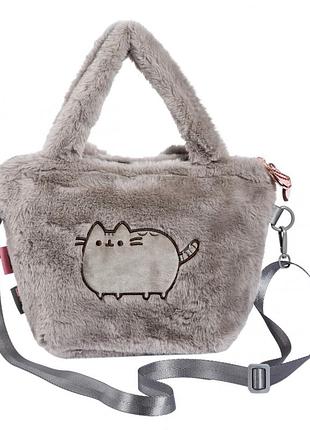 Дитяча сумка через плече для дівчаток сіра yes pusheen toy 550589 сумочки дитячі сумки для дівчинки сумочка кросбоді