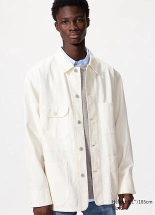 Жакет uniqlo білий utility jacket