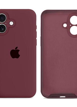 Чехол силиконовый silicone case full size с защитой от повреждений для iphone 17 73.plum