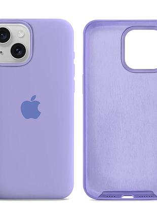 Чехол силиконовый silicone case full size для iphone 13 с микрофиброй внутри защита от ударов elegant purple
