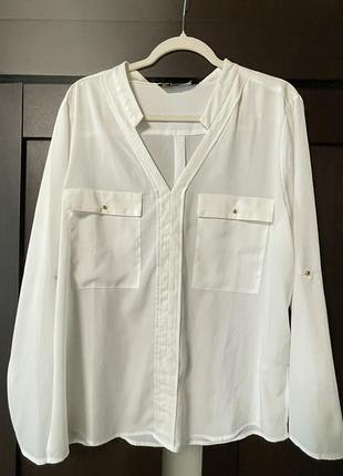 Белая легкая блузка kaleidoscope большого размера xl-xxl (eur 44)