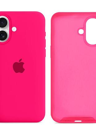Чехол силиконовый silicone case full size с микрофиброй для iphone 17 защита от повреждений розовый