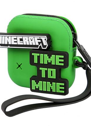 Детский кошелек для мальчиков yes minecraft ws-1 533831 детские кошельки майнкрафт на молнии силиконовый зеленый