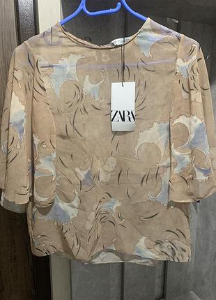 Блуза шифон zara. розмір s