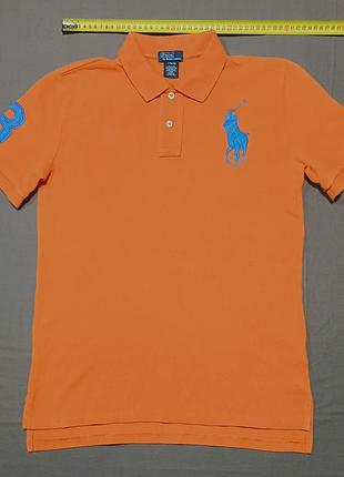 Плечі 41 см polo ralph lauren size l( 14-16)   помаранчеве  поло  big pony 
100% cotton