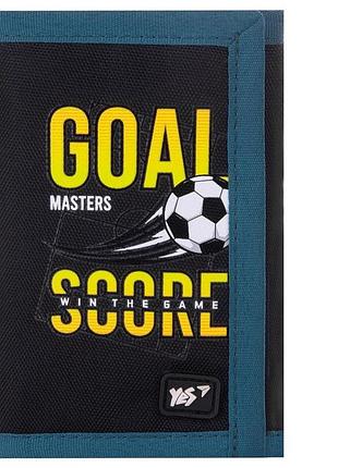 Детский кошелек на липучке для мальчиков черный yes football game 533688 детские кошельки для школьника текстиль на молнии